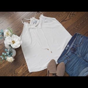 White flowy tank